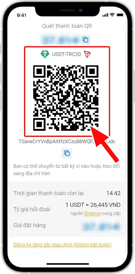 Bước 4: Quét mã để giao dịch thanh toán